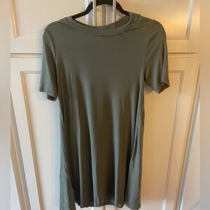 BCBG olive green shirt dress